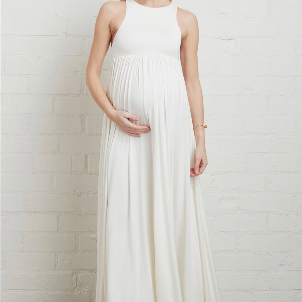 Rachel Pally White Maxi Maternity Dress